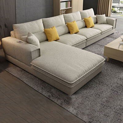 Nordic Furniture Living Room Sectional Sofa Fabric Corner Lounge L Shaped