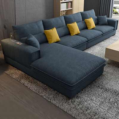 Luxury Home Living Room Sectional Sofa Set 180*318*90CM Cloth Corner Fabric