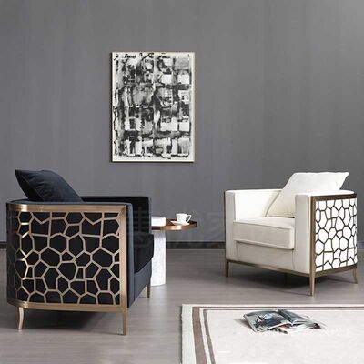 Luxury Gold Stainless Steel Lovest Sofas Sectionals Club Sofa Set Furniture