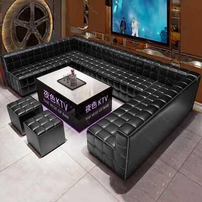 Night Club Long Bench Pu Leather Vip Strip Booth Seating KTV Bar Furniture