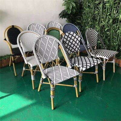 Outdoor Cafe Dining Waterproof Garden Chairs Furniture French Rattan