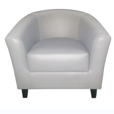 PVC Leather Modern Single Armchair Weedtree Frame For Restaurant Club Seat