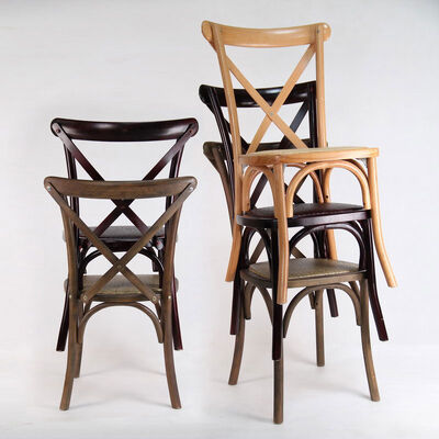 Stackable Wedding Banquet Chairs Bent Wood Oak X Back Beech Solid Wood