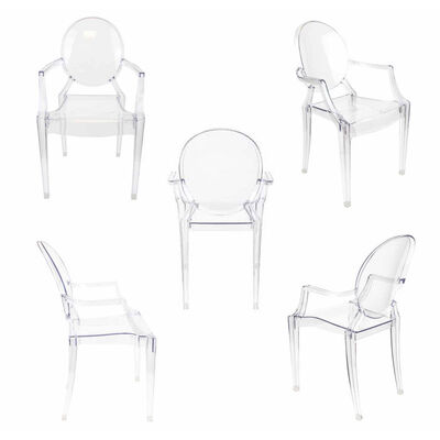 Modern Outdoor Clear Acrylic Ghost Chair For Wedding Event Party