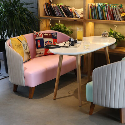 Lounge Booth Seating Cafe Dining Chair Sofa Stripe Fresh  52x60x75cm