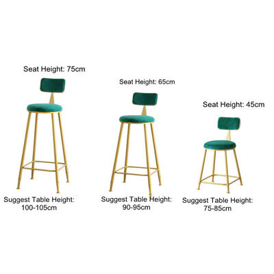 30 Inch Gray Black Velvet Bar Stools Set Of 2 3 Breakfast Gold Metal Home