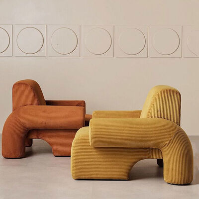 Velvet Single Seater Sofa Bed Luxury Corduroy Velvet Armchair Unique