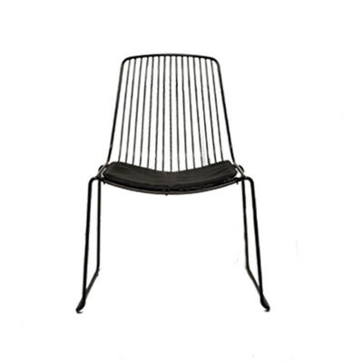 83cm Gold Wire Dining Chairs Black Cafe Garden Restaurant Outdoor Indoor