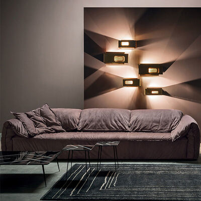 Gray Green Blue Living Room Sectional Sofa Couch Velvet Big Sofa Set 2650mm