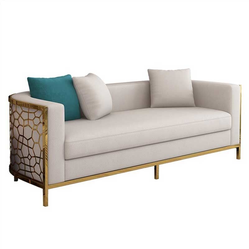 Luxury Gold Stainless Steel Lovest Sofas Sectionals Club Sofa Set Furniture