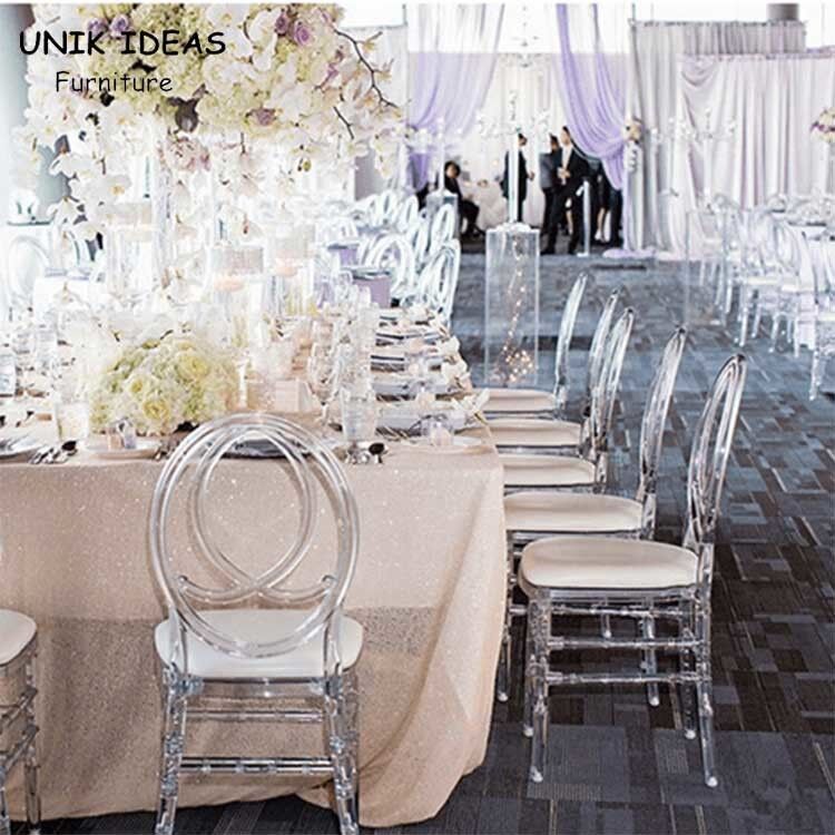 Resin Napoleon Chair Wedding White Black Banquet Phoenix Clear 40x43x92cm