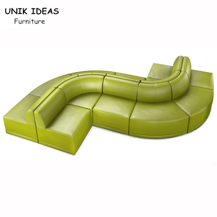 4 Seater Club Lounge Sofa Grey U Shaped   Gray S Arc Shape Vintage Style Restaurant