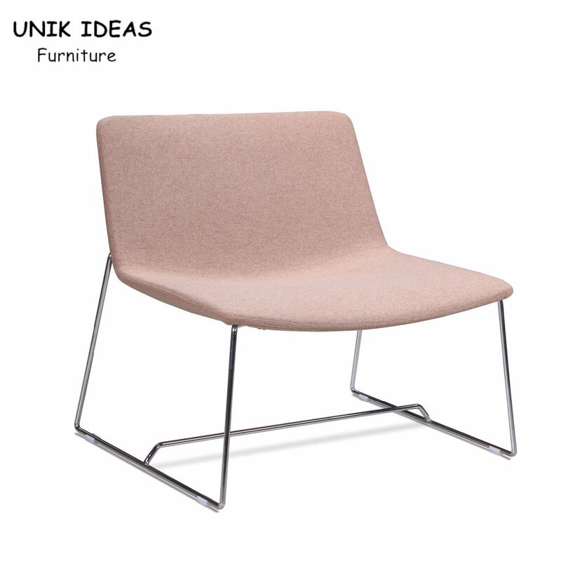 Modern Comfortable Single Seater Sofa Without Arms Armless Pink Accent Hotel