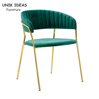 Dobra cena. Fannel Velvet Round Back Chairs Iron Stylish Steel With Arms 50*55*80cm w Internecie