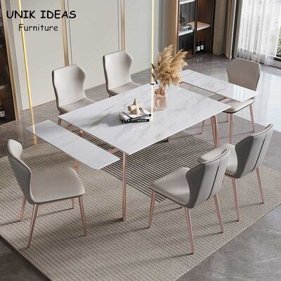Dobra cena Minimalist Slate Dining Table Set With Chair Combination Telescopic Foldable w Internecie