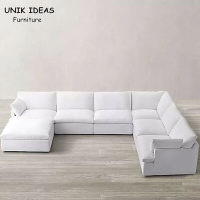 Dobra cena. Modern Fabric Canape Couch White L Shaped Sofa Living Room Furniture w Internecie