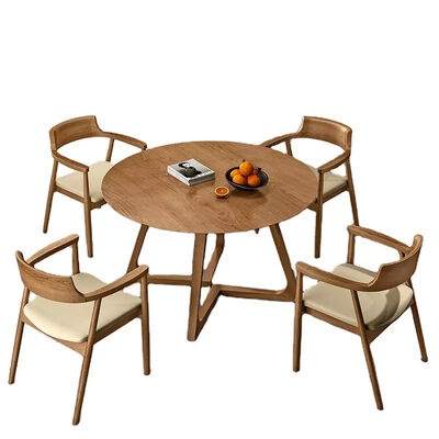 Dobra cena. Round Nordic Luxury Dining Table And Chairs Wooden Set ODM w Internecie