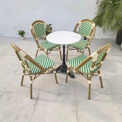 Dobra cena. Outdoor Cafe Dining Waterproof Garden Chairs Furniture French Rattan w Internecie
