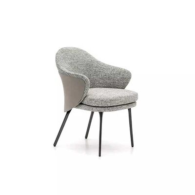 Dobra cena. Leisure Series 80cm Upholstered Dining Room Chairs Modern Grey Fabric w Internecie