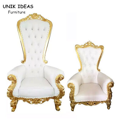 Dobra cena. Royal High Back King Throne Chairs Wedding Rental Bride And Groom Sofa Chair w Internecie