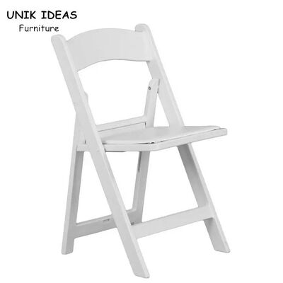 Dobra cena. Portable Stackable Folding Plastic Garden Chairs White Resin For Events Wedding Party w Internecie