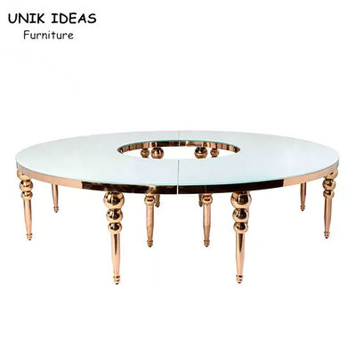 Dobra cena. Luxury Stainless Wedding Round Dining Table For Banquet Event Wedding Furniture w Internecie