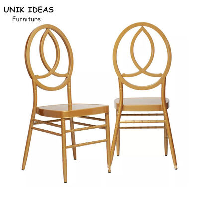 Dobra cena. Hotel Furniture High Quality Metal Gold Dining Stacking Phoenix Chairs For Event w Internecie