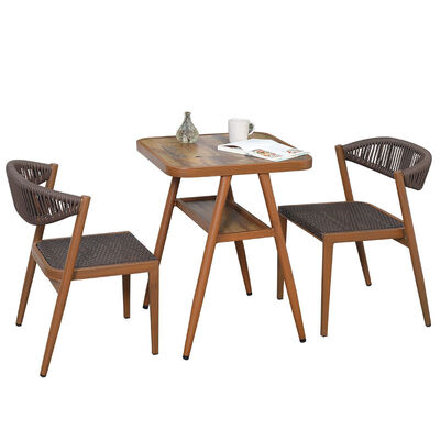 Dobra cena Meble wewnętrzne i zewnętrzne Przechowywanie Zaoszczędzające przestrzeń Rattan Stoły i krzesła ogrodowe w Internecie