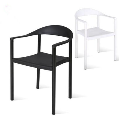 Dobra cena. Leisure Chair With Armrest Metal Leg PP Dining Arm Chair Polypropy Plastic Chair w Internecie