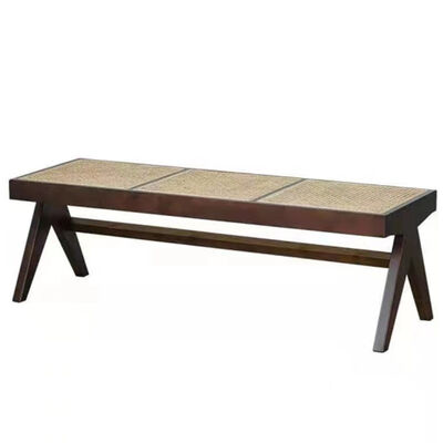 Dobra cena. New Design Modern Solid Wood Chair Rattan Bench Leisure Dining Chair Bed Footstool Shoe Bench w Internecie