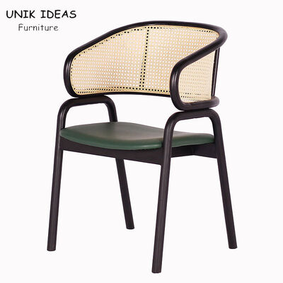 Dobra cena. Rattan Chair Soft Seat Modern Nordic Dining Chairs Wooden Armchair w Internecie