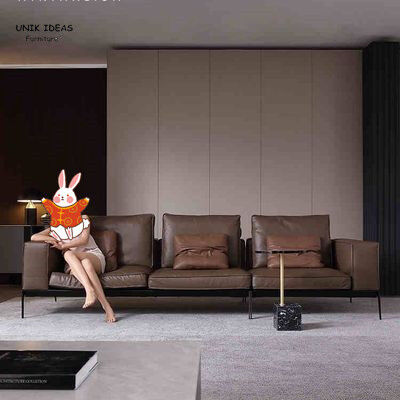 Dobra cena. 3 Piece Brown L Shaped Leather Couch Loveseats Cosy For Small Apartment w Internecie