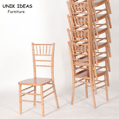 Dobra cena. Folding Wedding Banquet Chairs With White Cover Rustic Wooden Chiavari Chair w Internecie