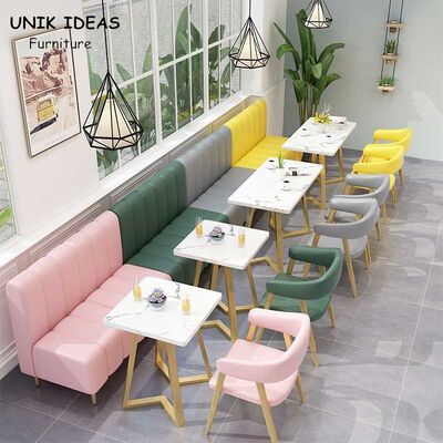 Dobra cena. Pub Style Restaurant Dining Table And Chairs Nordic Pink Leather Sofa 1200mm w Internecie
