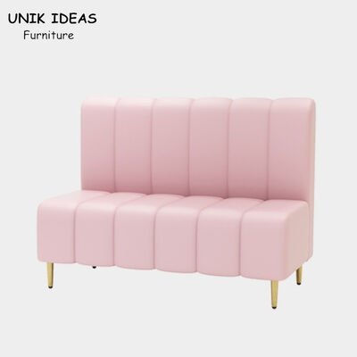 Dobra cena. Cafe Banquette Commercial Booth Seating For Home Bar Pink Leather 120x65x85cm w Internecie