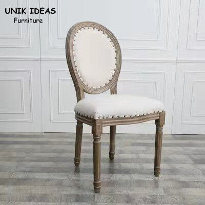 Dobra cena. vintage tufted solid wood upholstered dining chairs with mahogany legs American style 50cm w Internecie