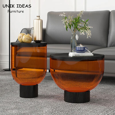 Dobra cena Round Tempered Glass Center Table Living Room Coffee Large Small Bowl 35x52cm w Internecie
