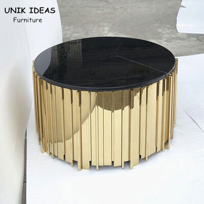 Dobra cena 45x57cm Luxury Living Room Center Table For Black Sofa Round Side Metal Base w Internecie