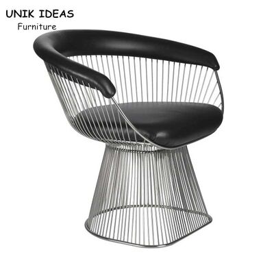 Dobra cena. VIP White Black Metal Mesh Dining Chairs Outdoor Luxury Lounge Waiting Room w Internecie