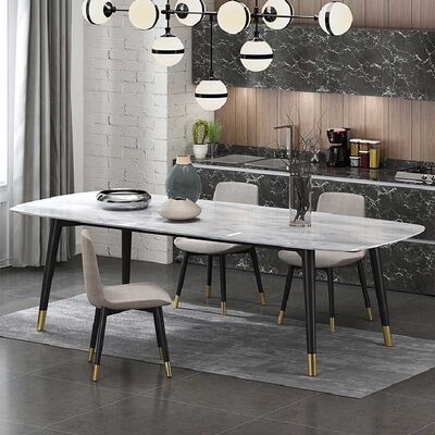Dobra cena OEM Luxury Dining Table And Chair Set Sintered Stone Top Nordic Style w Internecie