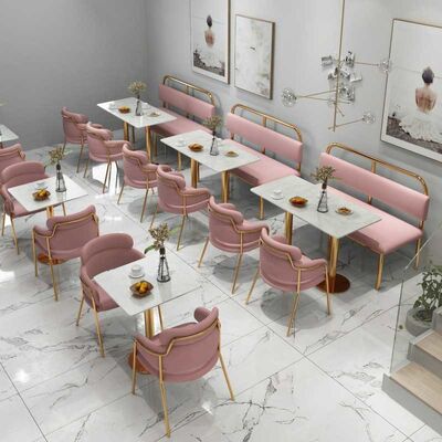 Dobra cena. Metal Velvet Restaurant Seating Tables And Chairs Removable Washable ODM w Internecie
