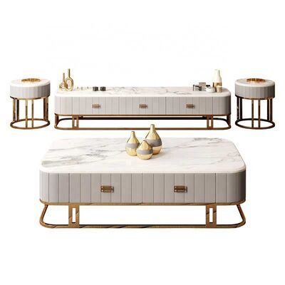 Dobra cena Home Living Room Furniture Luxury Coffee Tables Marble Center Table 1400X800X440mm w Internecie