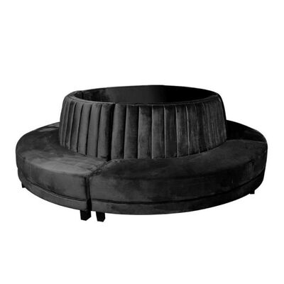 Dobra cena. Hotel Lobby Club Lounge Sofa Black Curved Circular Velvet Fabric w Internecie