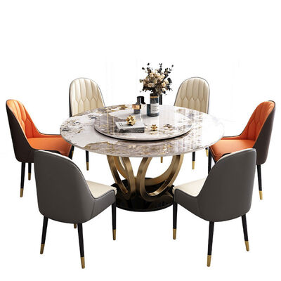 Dobra cena. High Level Dining Table Set 6 Chairs With Rotating Centre Hotel Table w Internecie