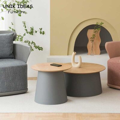 Dobra cena. Round Top MDF Coffee Table PP Plastic Base Home Side Center Table w Internecie